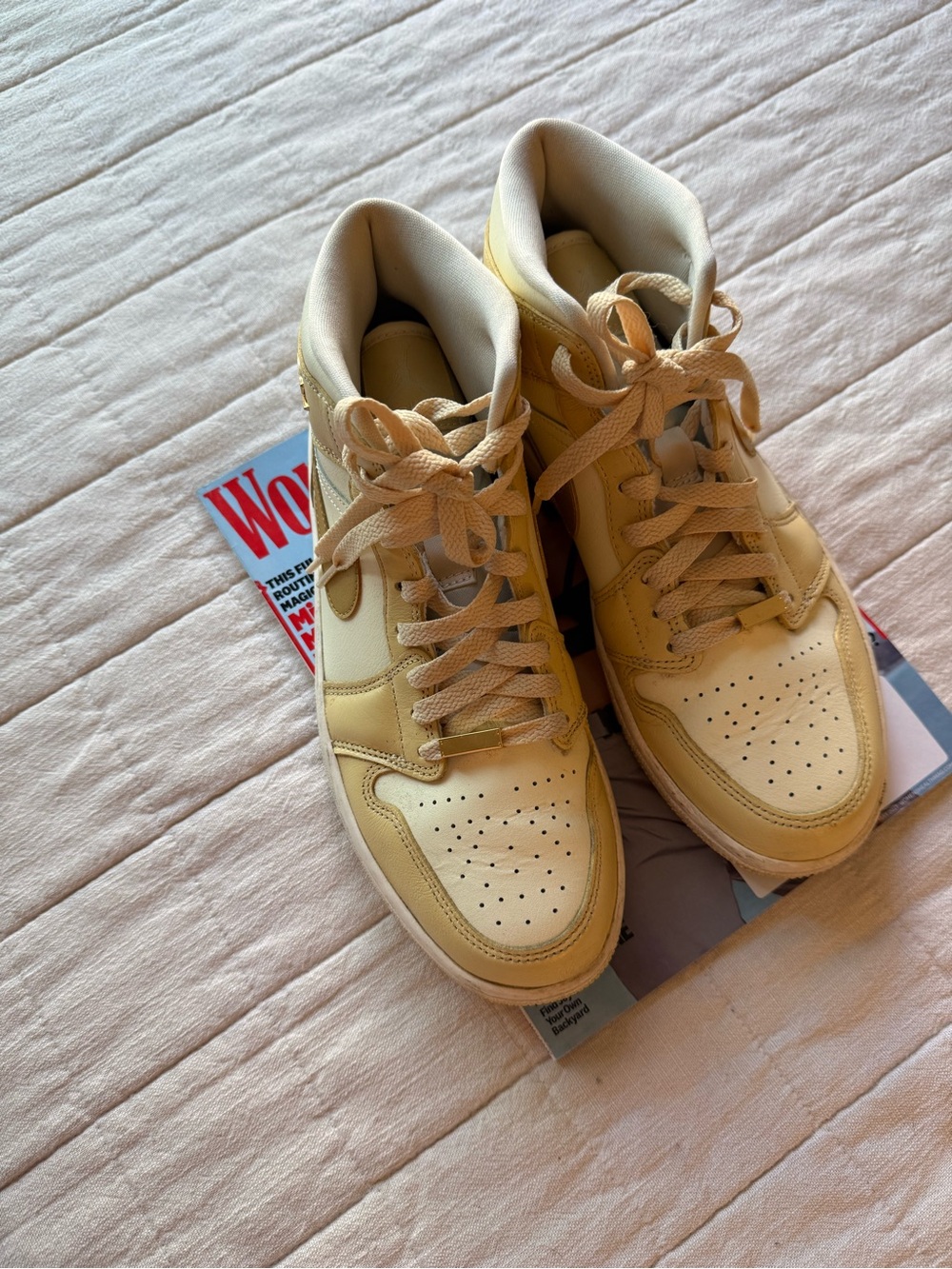 Nike Air Jordan 1 Mid – Cream & Metallic Gold - Picture 13 of 13